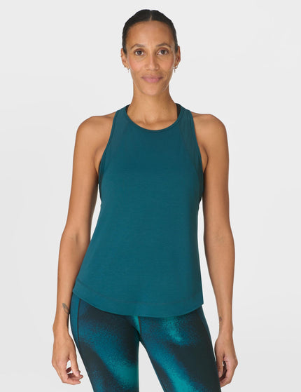 Sweaty Betty Breathe Easy Mesh Run Vest Top - Deep Greenimage1- The Sports Edit