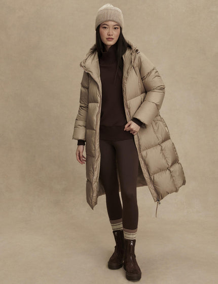 Varley Katya Long Down Puffer - Portabella Metallicimage8- The Sports Edit