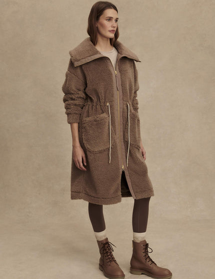 Varley Logan Sherpa Coat - Ash Taupeimage4- The Sports Edit