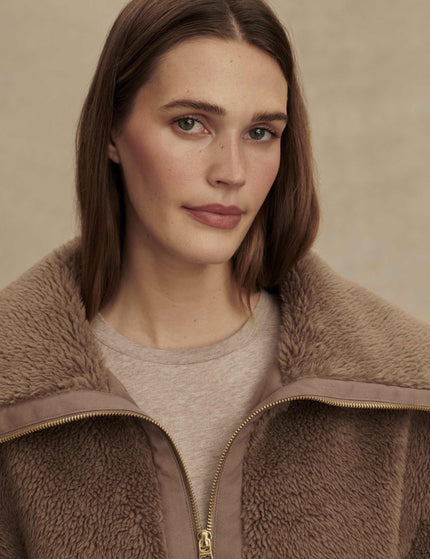 Varley Logan Sherpa Coat - Ash Taupeimage5- The Sports Edit