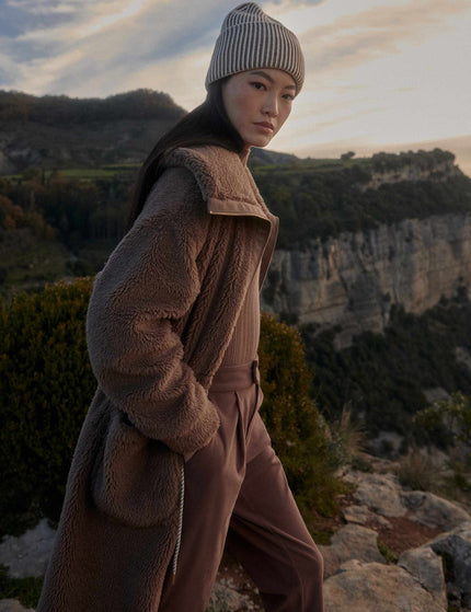 Varley Logan Sherpa Coat - Ash Taupeimage3- The Sports Edit