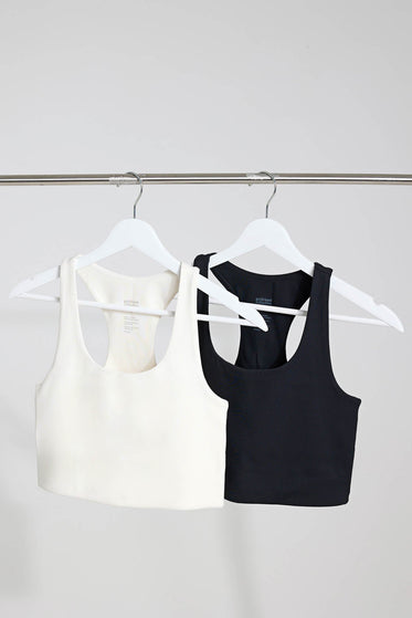 Girlfriend Collective The Paloma Bra Starter Set - Ivory / Blackimage1- The Sports Edit