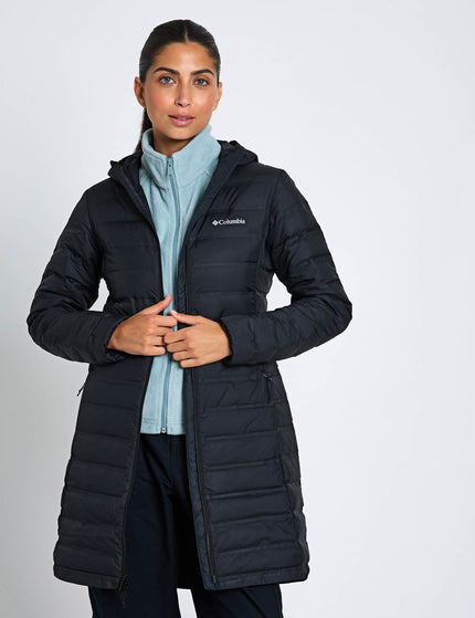 Columbia Lake 22 II Down Long Hooded Jacket - Blackimage1- The Sports Edit