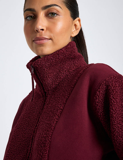 Columbia Panorama II Sherpa Fleece Jacket - Rich Wineimage3- The Sports Edit