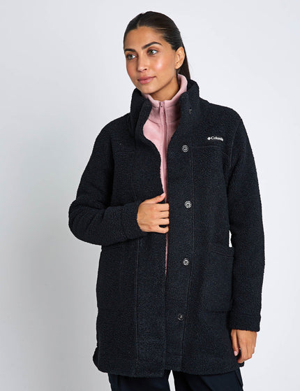 Columbia Panorama Long Sherpa Fleece Jacket - Blackimage1- The Sports Edit