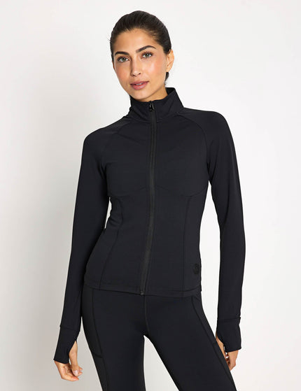 Lilybod Zuri Contoured Zip Thru Top - Blackimage1- The Sports Edit