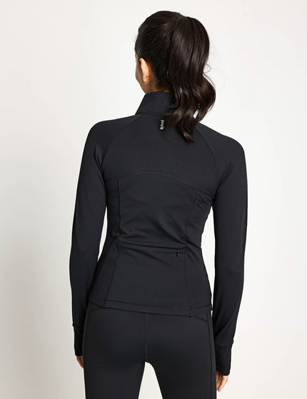 Lilybod Zuri Contoured Zip Thru Top - Blackimage2- The Sports Edit