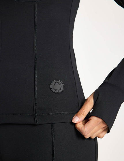 Lilybod Zuri Contoured Zip Thru Top - Blackimage3- The Sports Edit