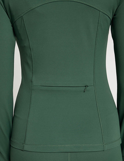 Lilybod Zuri Contoured Zip Thru Top - Deep Greenimage4- The Sports Edit
