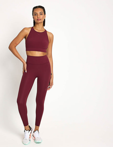 PUMA Shapeluxe High Neck Bra - Ruby Shimmerimage4- The Sports Edit
