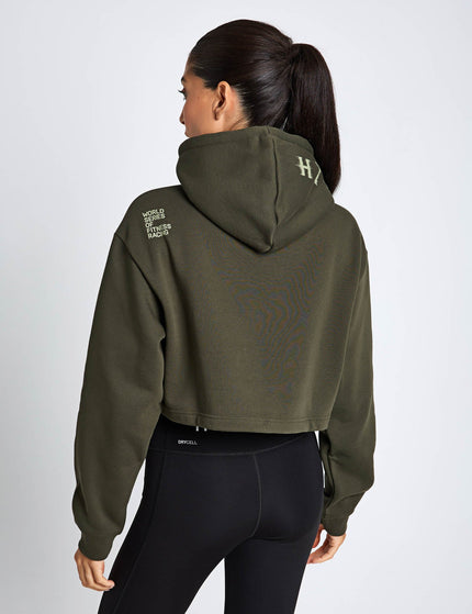 PUMA Puma x Hyrox Heavyweight Hoodie - Dark Oliveimage2- The Sports Edit