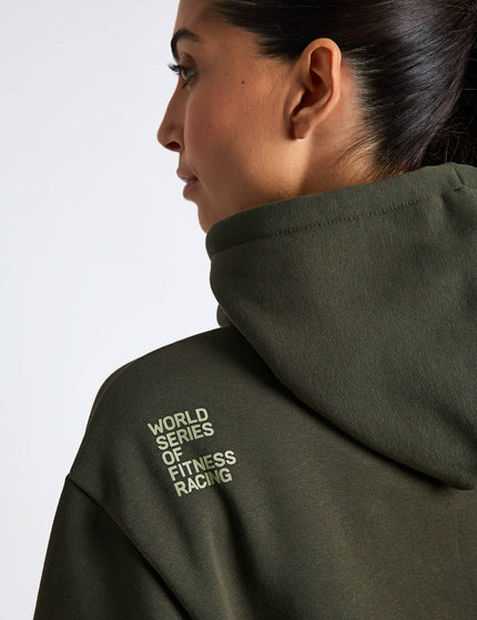 PUMA Puma x Hyrox Heavyweight Hoodie - Dark Oliveimage4- The Sports Edit