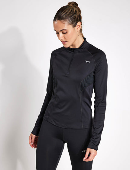 Reebok Running 1/4 Zip - Night Blackimage1- The Sports Edit
