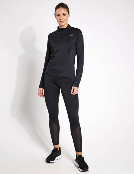 Reebok Running 1/4 Zip - Night Blackimage3- The Sports Edit