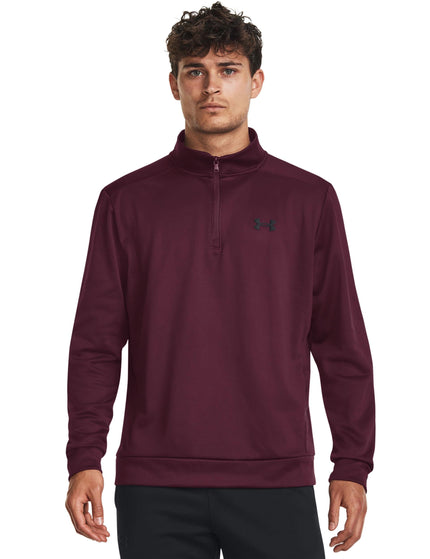 Under Armour Armour Fleece 1/4 Zip - Dark Maroon/Blackimage1- The Sports Edit