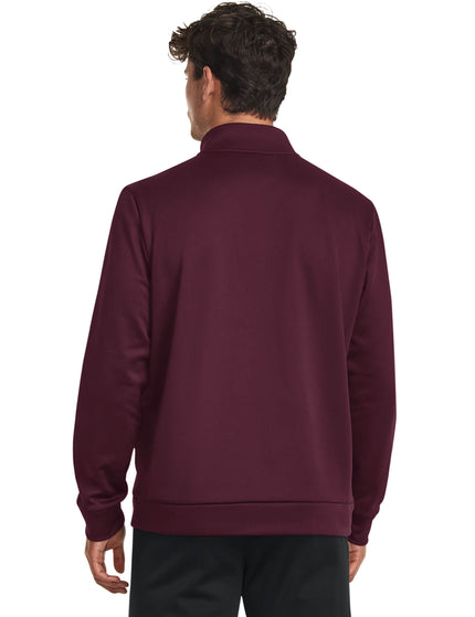 Under Armour Armour Fleece 1/4 Zip - Dark Maroon/Blackimage3- The Sports Edit