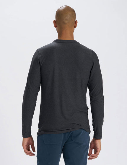 Vuori Strato Tech Tee Long Sleeve - Charcoal Heatherimage2- The Sports Edit