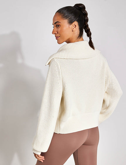Varley Mentone Half-Zip Knit Pullover - Egretimage2- The Sports Edit