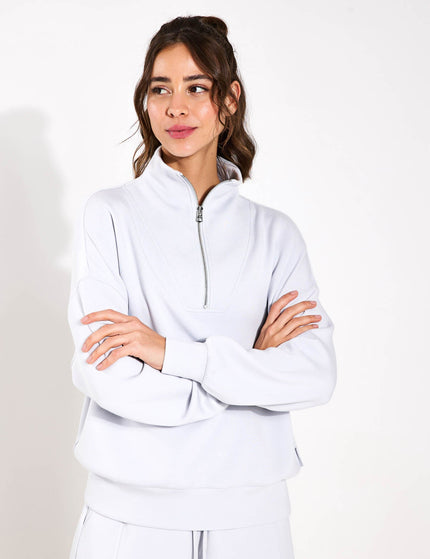 Varley Hawley Half Zip Sweat - Grey Dawnimage1- The Sports Edit