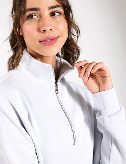 Varley Hawley Half Zip Sweat - Grey Dawnimage3- The Sports Edit