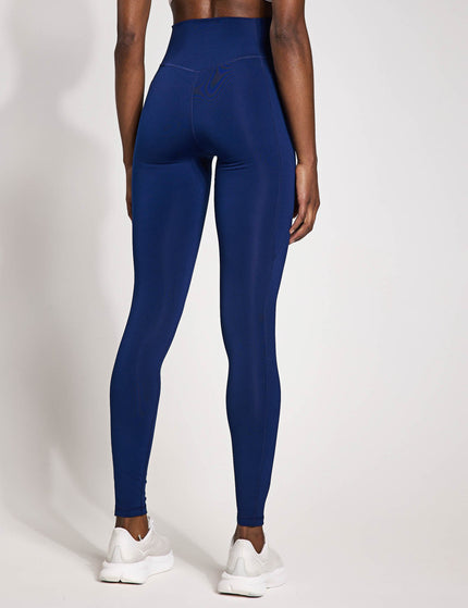 adidas Optime Essentials Stash Pocket Full-Length Leggings - Dark Blue/Whiteimage2- The Sports Edit