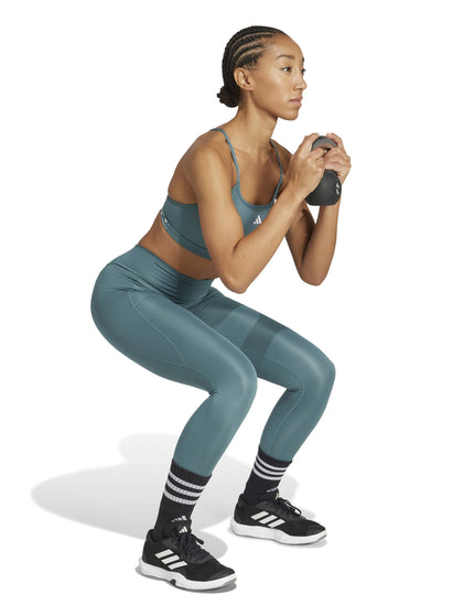 adidas Aeroreact Training 3-Stripes Bra - Preloved Tealimage5- The Sports Edit