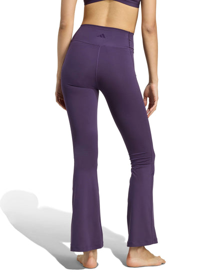 adidas All Me Essentials Flare Leggings - Aurora Plumimage2- The Sports Edit