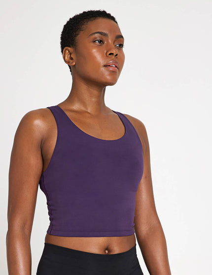 adidas All Me Medium Support Bra Tank Top - Aurora Plumimage1- The Sports Edit
