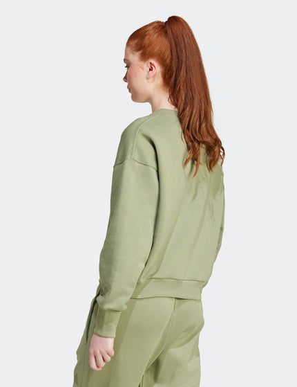 adidas ALL SZN Fleece Loose Sweatshirt - Tent Greenimage2- The Sports Edit