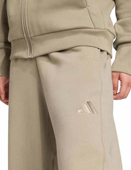 adidas ALL SZN Fleece Loose Wide-Leg Pants - Silver Pebbleimage3- The Sports Edit