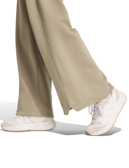 adidas ALL SZN Fleece Loose Wide-Leg Pants - Silver Pebbleimage4- The Sports Edit