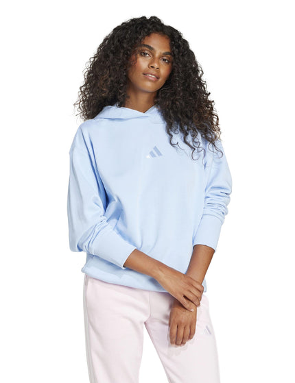 adidas ALL SZN French Terry Loose Hoodie - Glow Blueimage1- The Sports Edit