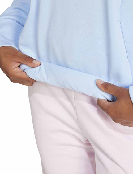 adidas ALL SZN French Terry Loose Hoodie - Glow Blueimage4- The Sports Edit