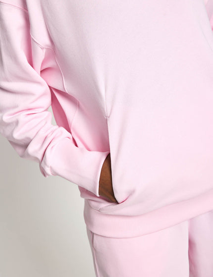 adidas ALL SZN French Terry Loose Hoodie - Clear Pinkimage4- The Sports Edit