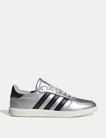 adidas Breaknet Sleek Shoes - Matte Silver/Core Black/Off Whiteimage1- The Sports Edit
