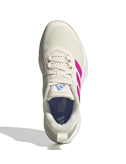 adidas Dropset 3 Strength Training Shoes - Chalk White/Shock Pink/Blue Fusionimage5- The Sports Edit