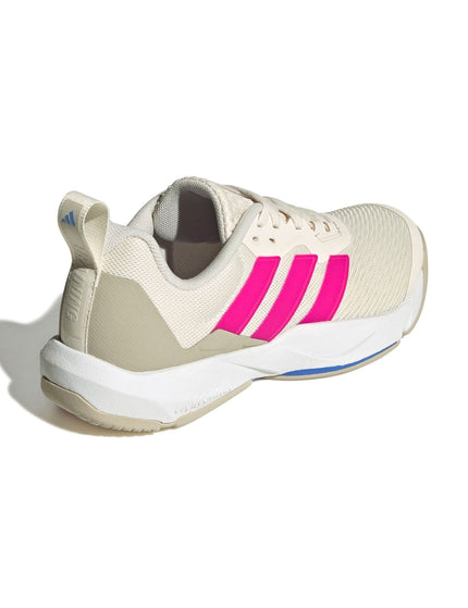 adidas Dropset 3 Strength Training Shoes - Chalk White/Shock Pink/Blue Fusionimage3- The Sports Edit