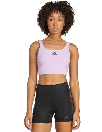 adidas Power Light Support Bra Tank Top - Powder Plumimage1- The Sports Edit