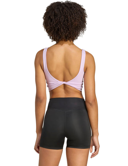 adidas Power Light Support Bra Tank Top - Powder Plumimage2- The Sports Edit