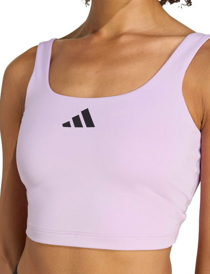 adidas Power Light Support Bra Tank Top - Powder Plumimage3- The Sports Edit
