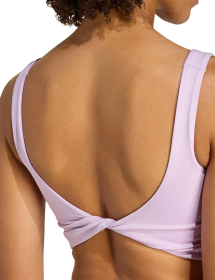 adidas Power Light Support Bra Tank Top - Powder Plumimage4- The Sports Edit