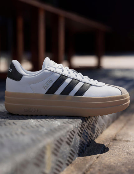 adidas VL Court Bold Shoes - Cloud White/Core Black/Wonder Beigeimage8- The Sports Edit