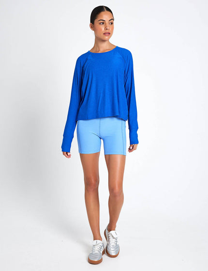 Beyond Yoga Featherweight Daydreamer Pullover - Court Blue Heatherimage4- The Sports Edit
