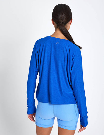 Beyond Yoga Featherweight Daydreamer Pullover - Court Blue Heatherimage2- The Sports Edit