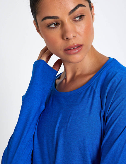 Beyond Yoga Featherweight Daydreamer Pullover - Court Blue Heatherimage3- The Sports Edit