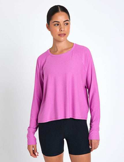 Beyond Yoga Featherweight Daydreamer Pullover - Sunset Violet Heatherimage1- The Sports Edit