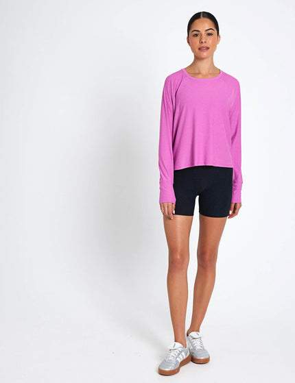 Beyond Yoga Featherweight Daydreamer Pullover - Sunset Violet Heatherimage4- The Sports Edit