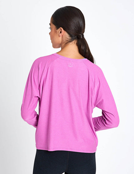 Beyond Yoga Featherweight Daydreamer Pullover - Sunset Violet Heatherimage2- The Sports Edit