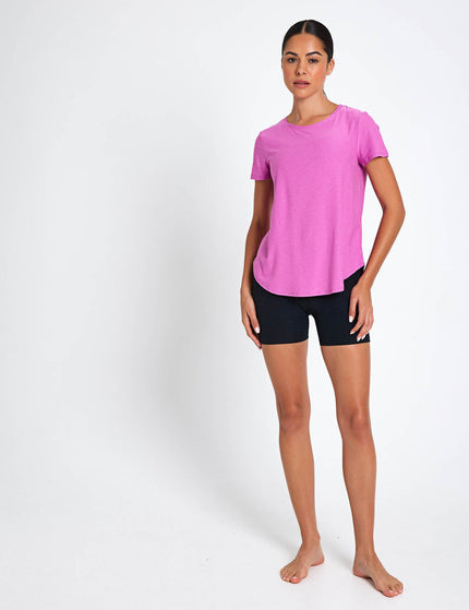 Beyond Yoga Featherweight On The Down Low Tee - Sunset Violet Heatherimage4- The Sports Edit