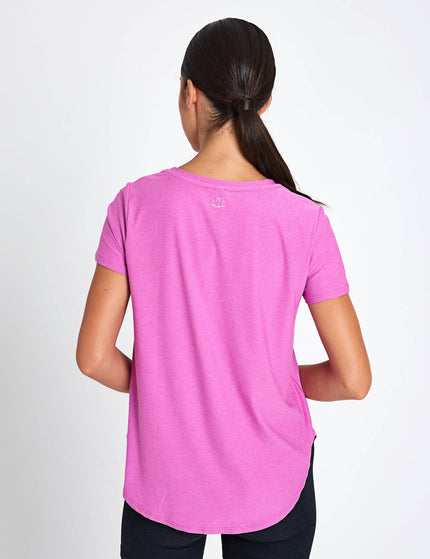 Beyond Yoga Featherweight On The Down Low Tee - Sunset Violet Heatherimage2- The Sports Edit